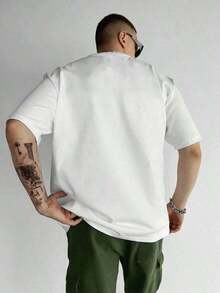 Black T-Shirt With Caifanes Text And Animal Prints, One-Piece, Casual Men's T-Shirt, A Gift For Caifanes Music Lovers, 3 Colors Available, 100% Pure Cotton, Soft And Comfortable, Suitable For Casual And Athletic Wear, Perfect For Everyday Use, Pairs Well With Men's Jeans. 2025 Gifts For Men, Men's T-Shirts, Men's Tops, Men's Sweatshirts, Loose And Comfortable - 白色 - 查看 3