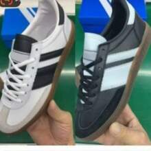 Zapatos casuales unisex, talla 36-45, zapatos casuales de mujer y zapatos deportivos de hombre, zapatos planos de suela blanda con cordones, zapatos cómodos y livianos de hombre para uso diario, de corte bajo,,,,,Zapatillas clásicas, versátiles y casuales - Blanco y verde JI3205 - Ver 3