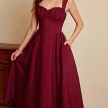 . .  Vestido elegante vintage de mujer con bolsillos, vestido con corpiño, dobladillo con volantes florales, vestido casual de vacaciones y fiestas, vestido de invierno, ropa de invierno para mujer, vestido de invierno para mujer, conjunto de verano para mujer, conjunto de Navidad para mujer, vestido de Navidad, vestido de fiesta de Navidad, vestido de Año Nuevo, vestidos de Año Nuevo para mujer, conjunto de Año Nuevo para mujer, ropa de Año Nuevo, vestidos elegantes para fiestas, vesti - Blanco - Ver 4