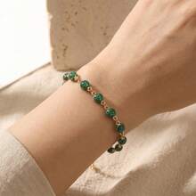 Dây chuyền hạt cườm bằng thép không gỉ 304 mạ vàng 18K, màu vàng sáng bóng, tráng men cát, dài 1m, dùng để tự làm vòng tay, dây chuyền, phụ kiện trang sức. - xích - Xem 5