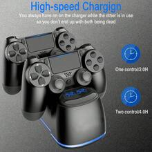 P4/Slim/Pro Controller Charging Dock, P4 Controller Charging Base With Blue Ambient Light - View 3