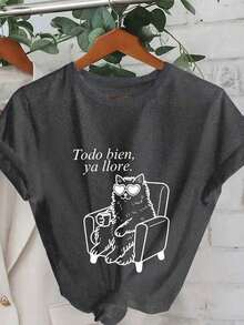 Women T-Shirts - Dark Grey - View 4