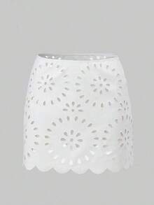 Swim Oasis Traje de baño de una pieza elegante y maduro estilo BOHO a juego, para playa y resort de primavera/verano - Blanco - Ver 3