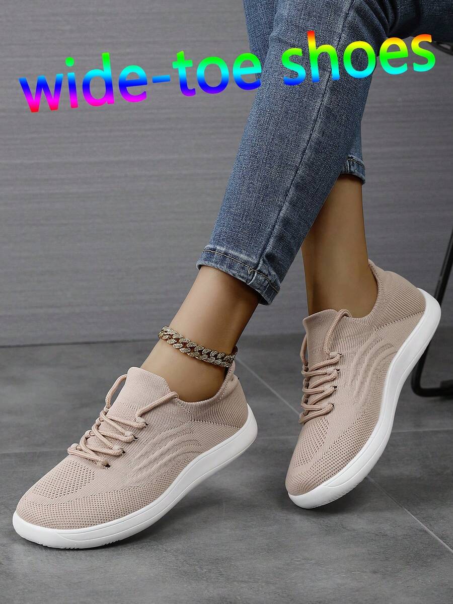 Giày chạy bộ nữ tối giản, mũi rộng, kiểu dáng đi chân trần - Giày casual thoải mái, chống trơn trượt, thiết kế mũi rộng, chất liệu thoáng khí, đế bằng phẳng, lý tưởng cho đi bộ và yoga, giày bệt rộng cho nữ, giày thể thao casual rộng unisex.