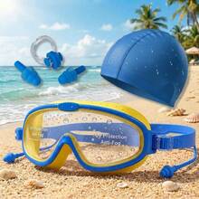 4-In-1 Swimming Gear Set: PU Swim Cap, Anti-Fog Goggles, Nose Clip & Ear Plugs – Waterproof Adult Swimming Essentials Kit, 8 Colors Available - Multicolor - View 13