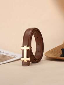 1 chiếc thắt lưng nữ khóa chữ H, kiểu dáng retro thanh lịch, đa năng, cao cấp, phù hợp với quần jeans và váy. - Nhiều màu - Xem 4