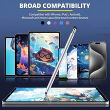 2-In-1 Dual Tip Capacitive Stylus Pen, High Sensitivity Universal Touch Screen Pen With 2 Extra Replaceable Soft Rubber Tips, Battery-Free Non-Electronic Stylus For IPhone, Android Phones, Tablets, Basic Click&Draw Only, No Pressure Sensitivity - View 6
