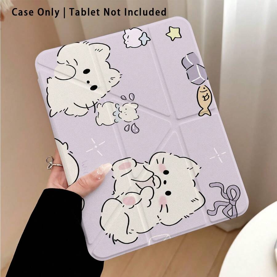 Acrylic Crystal Tablet Protective Case With Kickstand, Featuring Cat And Bow Patterns, Compatible With Samsung A9/A9+/S9/S9FE/A11/A11+/S11/S10 FE/S10 FE+/S10 Lite, Apple Air 5/6, Honor, Matepad, And Other Popular Models. Foldable, Silicone Reinforced Corners, Auto Wake/Sleep Function, Built-In Pen Slot, Multi-Angle Adjustable Stand - Perfect Daily Protection, Ideal Gift For Holidays - Style 17 - View 1