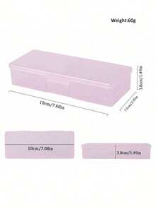 Nail Art Tool Storage Box, Nail File Holder, Nail Art Pen Storage Box, Gel Nail Brush Sponge Storage Box, Portable Rectangular Transparent Plastic Nail Art Supplies Storage Box, Nail Polish Bottle Display Box, Compact Travel Skincare Container, Nail Tools Not Included - Multicolor - View 8