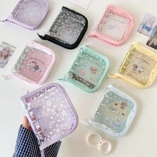 1 buah Dompet Pengikat Photocard Mini 3 Ring PVC Lucu, Tempat Photocard Portabel dengan Motif Bintang, Kotak Album Kartu Resleting Transparan untuk Photocard Idol 3", Kartu Koleksi & Kartu Lomo, Tas Organizer Koleksi Kawaii untuk Pelajar & Penggemar, Kembali ke Sekolah - bahan pengikat - View 8