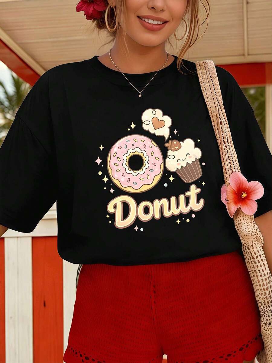 Women T-Shirts - Black - View 1