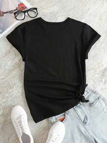 Women T-Shirts - Black - View 4
