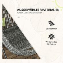 Folding Garden Furniture Set For Balcony With Coffee Table And 2 Chairs, Steel Grey, For Terrace And Garden. - 灰色 - 查看 8