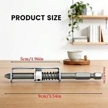 Screwdriver Bit Holder (2/4pcs Spring Loaded), Anti-Drop One-Handed Operation, Equipped With Spring Locking System. Suitable For Electricians, Mechanics And DIY Enthusiasts, Home Repair And Professional Use. No Tools Required - Spring Positioning Batch - View 3