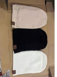 1/2/3 件装男女通用针织帽，冬季翻边针织帽，宽松针织帽，户外针织帽，秋冬男女服装 - 彩色 - 查看 11