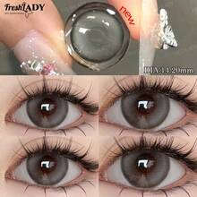 FRESH LADY 1 Pair Colored Contact Lenses, Gray Cosmetic Contacts, Suitable For Daily Wear, Dates, Work, Long-Term Use, Diameter 14.2mm - Grey - View 6