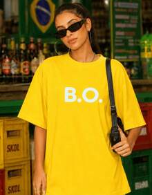 Set Of 2 Couple T-Shirts For Valentine's Day, Each With Its Own Unique Design. Brasilcore Set In 100% Cotton. - 黃色 - 查看 4