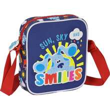 Paramount Global | Borsa a tracolla per bambini Blues Clues, Borsa a tracolla con tracolla regolabile, Chiusura con zip, Compartimento principale per il ritorno a scuola, Accessorio scolastico leggero e resistente - Multicolore - Visualizzare 2