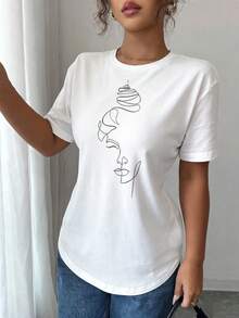 Women T-Shirts - [White] - View 2