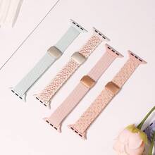 40mm 41mm 42mm 38mm 44mm 45mm 46mm 纖細彈性尼龍編織磁吸錶帶，適合男女使用，相容 Series 11 10 9 8 7 6 5 4 3 SE 2 1 - 42/44/45/46/49mm - 查看 2