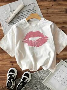 Women's T-Shirt For Spring And Summer - 白色 - 查看 7