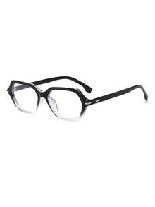 1 Cặp kính nữ gọng vuông ombre tối giản, thanh lịch, đa năng, phù hợp đi làm. - màu đen chuyển sắc - Xem 2