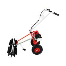 WUPYI Outdoor Grass Sweeper Rolling Brush Design Dual Big Wheels Small Caster Stable Triangle Frame Fast Heat Dissipation Fuel Powered Cleaning Machine For Garden Golf Court - A - View 8