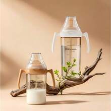 New 240ml/8oz 2-In-1 Square-Shape PPSU Baby Feeding Bottle With Weighted Straw And Handle, Baby Bottle, Straw Cup, Drinking Bottle With Straight Tube - Multicolor - View 8