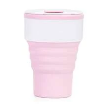 American-Style Coffee Cup, Portable Outdoor Travel Cup, Foldable Silicone Water Cup, Water Bottle, Compact Pocket Cup - 冷藍色-卡片折疊杯 - 查看 11