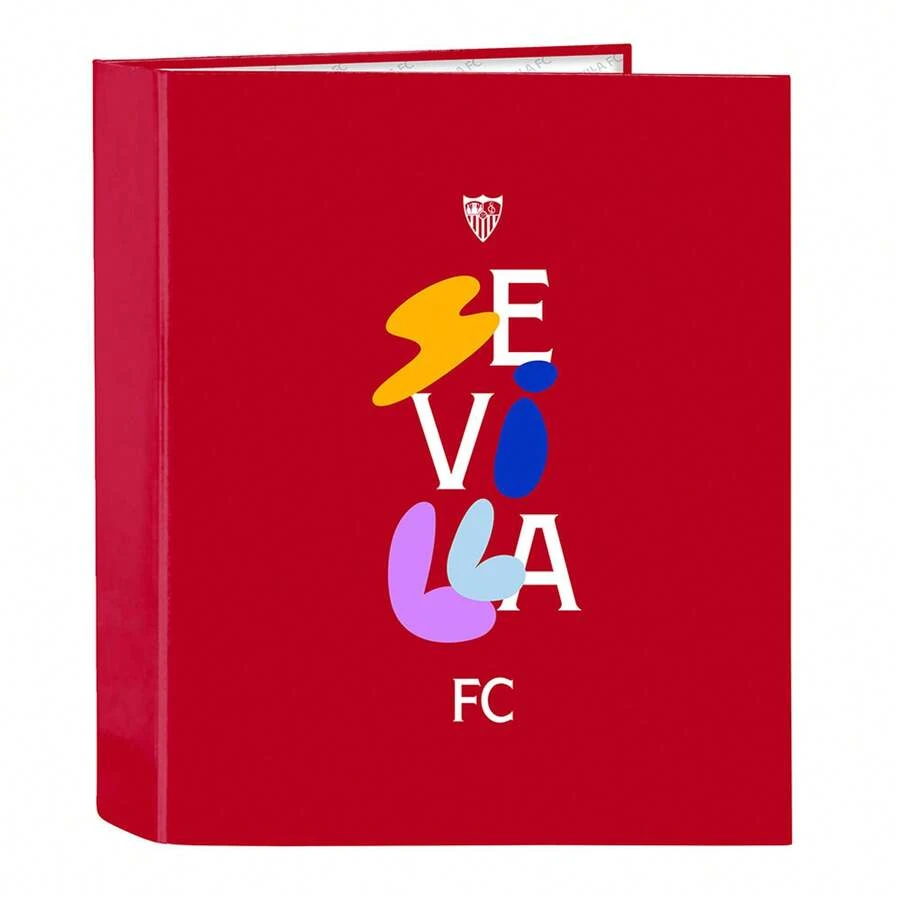 | Sevilla FC Folio Folder 4 Round Rings 40 Mm, Wide Spine 60 Mm, Hard Covered, Durable School Binder For Back To School, Official License - 4 Rings - View 1