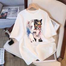 Unisex Short-Sleeved Blouse, Neutral For Men And Women, 100% Cotton, With  Face Print, Casual Round Neck, In Stock In Brazil, Shipping In 24 Hours, Colors Black And White. - J2E - 查看 2