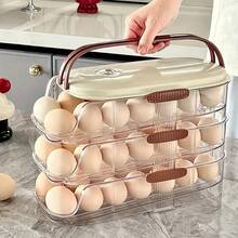 1 Piece, Multi-Layer Combination Egg Rack, Refrigerator Egg Storage Box, Egg Sorting Basket, Space-Saving, Automatic Rolling Egg Sorter, Large Capacity Egg Dispenser, Suitable For Refrigerator Storage, Refrigerator Organization - View 3