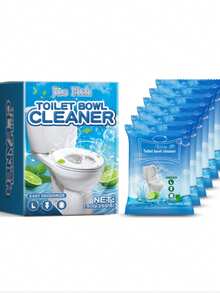 Limpiador de inodoro potente, removedor de manchas en polvo, producto de limpieza del hogar, removedor de sarro, manchas de orina, sarro de agua, herramienta para eliminar la oxidación, desodorizante de baño, fácil de usar, maravilla de limpieza diaria esencial para cada hogar - Limpieza del inodoro - Ver 10