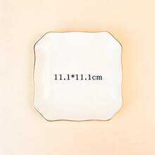 MerexSync 1pc Personalized Photo Ceramic Ring Dish, Customized Initial Jewelry Tray, Engraved Small Trinket Storage Box, Suitable As Wedding Gift For Bride, Bridesmaid, Groom, Engagement Party, Bridal Shower Favor - Multicolor - View 14