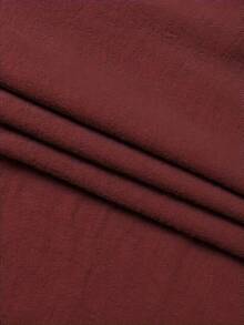 Solid Color Jumpsuit - Burgundy - View 3