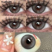 FRESH LADY 1 Pair Colored Contact Lenses, Gray Cosmetic Contacts, Suitable For Daily Wear, Dates, Work, Long-Term Use, Diameter 14.2mm - Grey - View 4