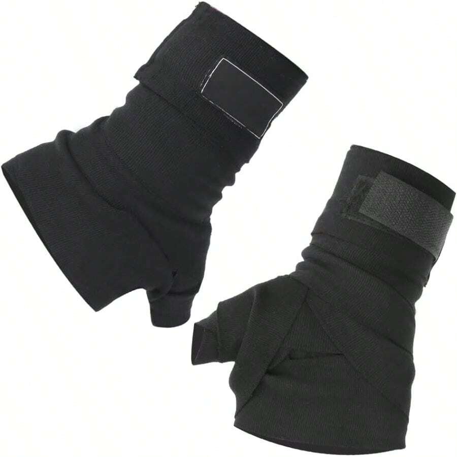 Black Polyur Boxing Ding Bandage, Sports Hand Wraps For Fighting Muay, Breathable Anti Slip Hand Strap With Fixed End, Protective Wrist Support For Ing, 300x5cm - Multicolor - View 1