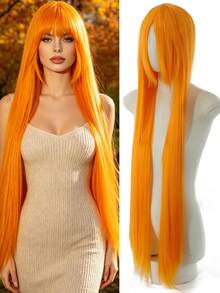 40 Inch Straight Synthetic Wig, Suitable For Party, Cosplay, Music Festival, Halloween - Multicolor - View 11