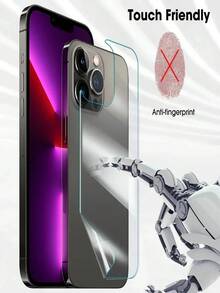 4片装柔软水凝胶背膜，兼容 17 Pro Max/17E/16E/17 Air/16 Pro Max/15 Pro Max/16E/16/15/14/13/Pro/11/12/X/XS Max/XR - 無色 - 查看 3