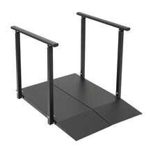 Futchoy Wheelchair Ramp With Handrails Access Ramp For Doorways Curbs Stairs 500lbs - Black - View 8