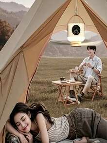 1pc Portable Ceiling Fan Lamp With Remote Control, Four Speed Settings, Three Brightness Levels For Night Lights, Soft And Powerful Wind, Suitable For Camping, Bedrooms, General Use Outdoors, At Bedside On The Balcony, Versatile For Cooling Off. - Fan Light - View 7