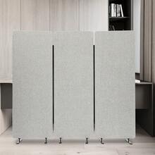 SanBouSi Office Partition Room Divider Divider Screen 183*168cm - Light Grey - View 3