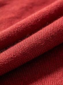 1pc Natural Linen-Like Breathable Fabric, Suitable For Tablecloth, Sofa Cushion, Clothing DIY - Claret - View 3