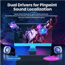 HP Speaker multimedia dengan antarmuka 3,5 mm dan pengaturan kontrol inline, speaker stereo meja kantor, speaker mini meja, stereo fidelitas tinggi, universal untuk ponsel dan tablet, speaker meja DHS-2101/DHE-6000/DHS-2111. - View 7