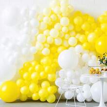 50/131pcs Yellow Balloons In Different Sizes 18/12/10/5 Inch Yellow Balloon Garland Arch Kit Suitable For Graduation, Wedding, Bi Baby Shower, Sunflower And Bee Theme Party Decorations - Yellow - View 5