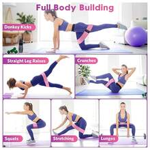 3 Set Resistance Bands For Working Out, Fabric Exercise Bands For Legs And Butt, Workout Bands For Women And Men, Booty Band For Yoga Starter Set, Pilates, Rehab, Fitness And Home Workout - 3 Set - View 8