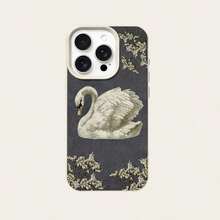 Funda de Celular 2026 Juvenil y Moderna, 1 pieza, Material TPU, Ligera, de Lujo, con Patrón Retro de Cisne Azul, Compatible con 17 Pro/17/16 Pro/15/13/12/11, S20 FE/A15/S24/A55, Note 11/Note 12/Note 13 Pro, Funda Protectora Suave a Prueba de Golpes de Cuerpo Completo. - Blanco 2 - Ver 7