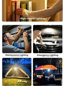 Lampu Kemah LED Multifungsi, Lampu Tenda Super Terang Isi Ulang USB, Cocok untuk Perlengkapan Kemah, Penggunaan Darurat, dan Dekorasi Halaman - Putih - View 2