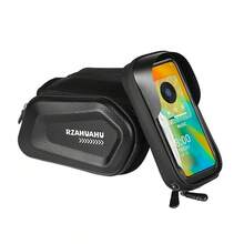 Bicycle Front Frame Bag, Mountain Bike Top Tube Bag, Phone Bag With Touch Screen, Waterproof Hard Shell Saddle Bag, Cycling Gear - Multicolor - View 6