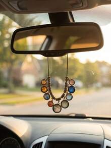 1pc Statement Solar System Car Decor, 9 Planets Bib Space Pendants, Universe Galaxy Science - A - View 1